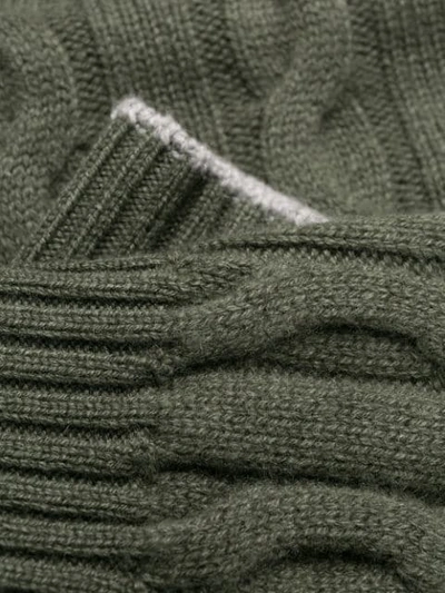 Shop Brunello Cucinelli Patterned Knit Jumper In Green