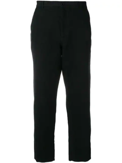 Shop Ann Demeulemeester Straight Leg Trousers In Black