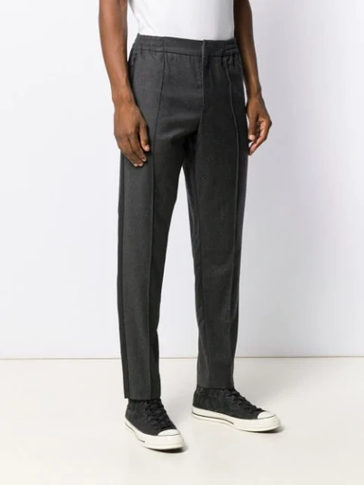 Shop Etro Slim-fit Tailored Trousers In Grey