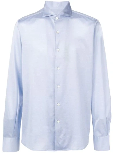 Shop Canali Slim-fit Shirt In Blue