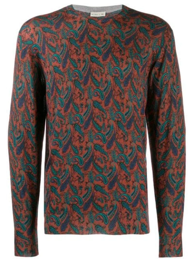 Shop Etro Paisley Sweatshirt In Brown