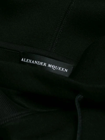 Shop Alexander Mcqueen Kapuzenpullover Mit Geblümten Einsätzen In Black
