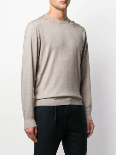 Shop Cruciani Fine Knit Sweater - Neutrals