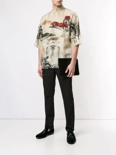 Shop Dolce & Gabbana Printed Short-sleeved Shirt In Multicolour