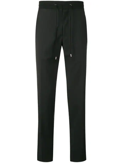 Shop Lanvin Tailored Track Pants In 10 Black