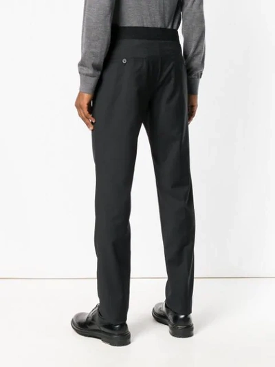 Shop Lanvin Tailored Track Pants In 10 Black