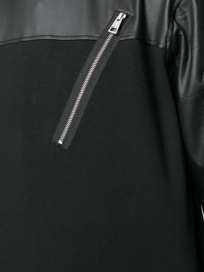 Shop Just Cavalli Zip Detail Sweatshirt In Black