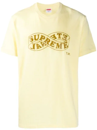 Shop Supreme Eternal-logo T-shirt In Yellow