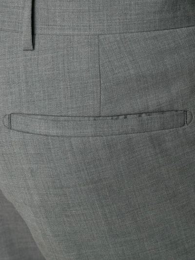 Shop Prada Slim Tailored Trousers - Grey