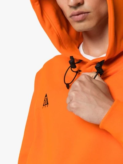 Shop Nike Nrg Acg Drawstring Hoodie In Orange