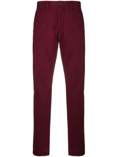 Shop Polo Ralph Lauren Basic Chinos In Red