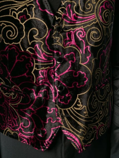 ETRO DEVORÉ VELVET WAISTCOAT - 红色