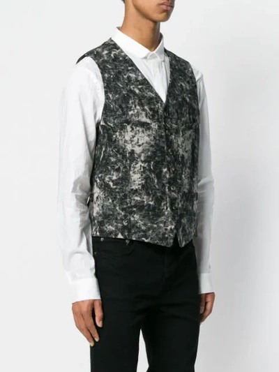 Shop John Varvatos Fade Effect Waistcoat In Black