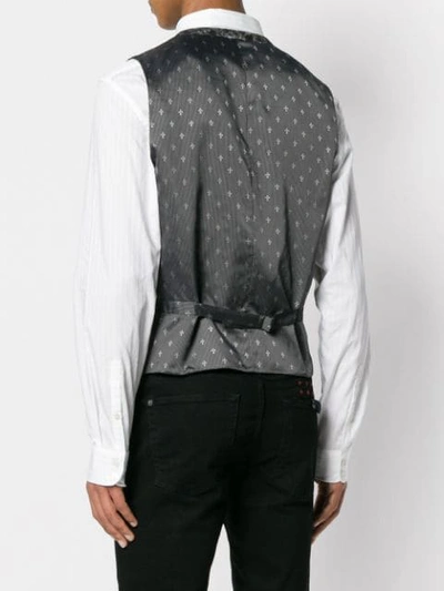 Shop John Varvatos Fade Effect Waistcoat In Black