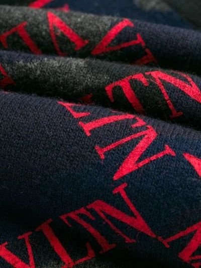 Shop Valentino Vltn Grid Camouflage Sweater In Black ,red