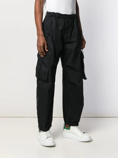 DSQUARED2 STRAIGHT-LEG CARGO TROUSERS - 黑色