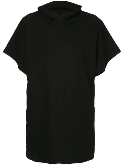 Shop Julius Wrap-collar Longline Shirt - Black