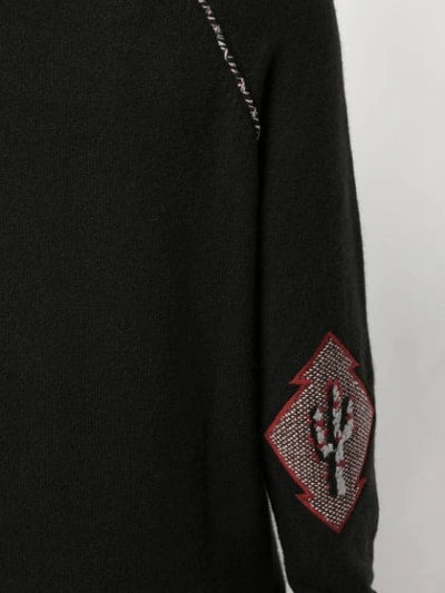 Shop Alanui Rollneck Cashmere Sweater In Black