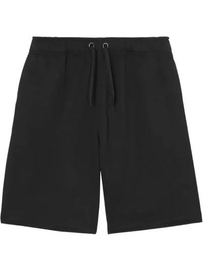 Shop Burberry Icon Stripe Detail Shorts In Black