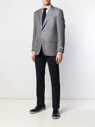 Canali Printed Shirt In Red