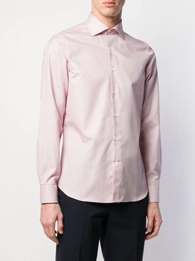 Canali Printed Shirt In Red