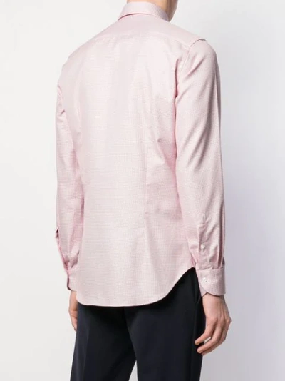 Canali Printed Shirt In Red