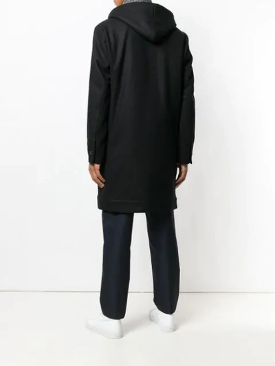 Shop Stephan Schneider Fake Hooded Coat In Black