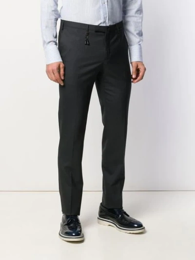 Shop Incotex Tailored Trousers In Black