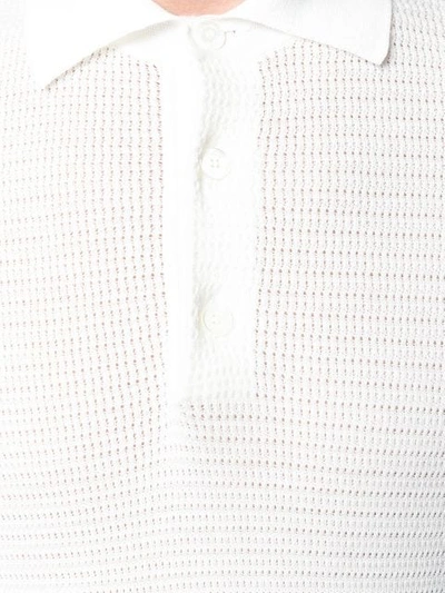 Shop Ermenegildo Zegna Plain Polo Shirt In White