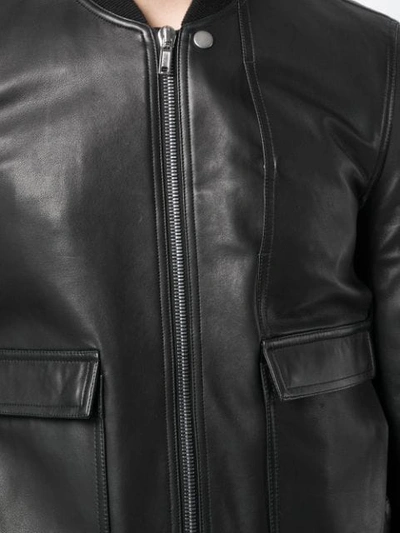 Shop Rick Owens Flight Leather Jacket In Black