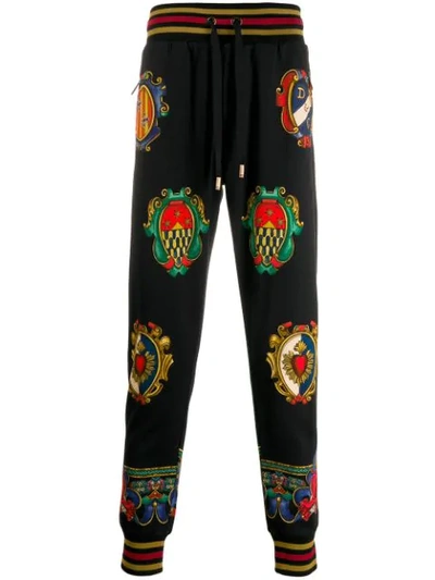 Shop Dolce & Gabbana Drawstring Track Trousers In Black