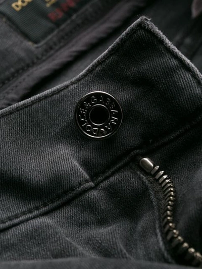 Shop Dolce & Gabbana Ausgewaschene Skinny-jeans In Grey