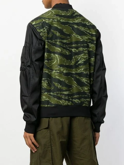 Dsquared2 Camouflage Bomber Jacket Black In Black