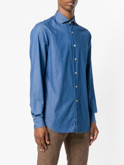 Shop Alessandro Gherardi Denim Button Shirt In Blue
