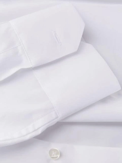 Shop Fendi Logo Collar Tailored Shirt In White