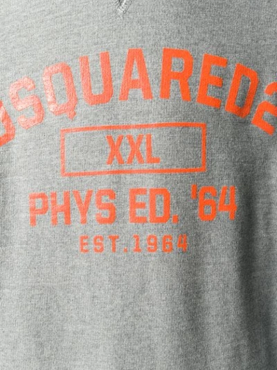 Shop Dsquared2 Kapuzensweatshirt Mit Logo In Grey