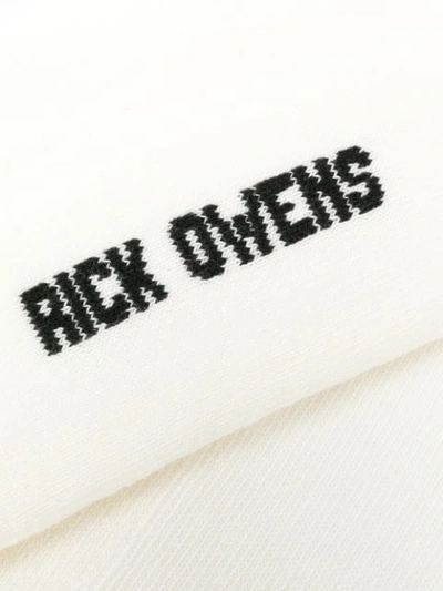 Shop Rick Owens Logo Socks In Black