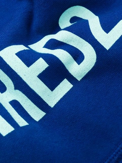 Shop Dsquared2 Logo Print Track Pants In Blue