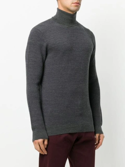 Zanone Roll Neck Sweatshirt In Grey