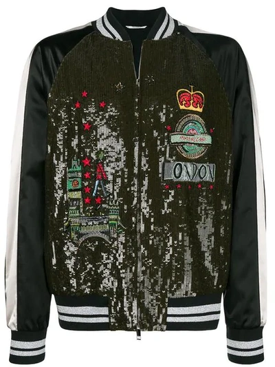 Shop Valentino Sequin London Jacket In P45-poudre