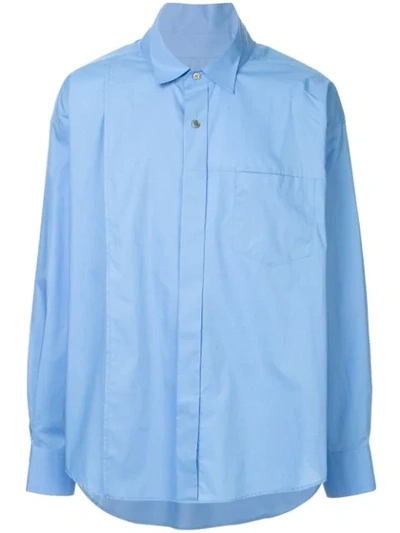 Shop Wooyoungmi Loose Fit Shirt - Blue