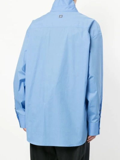 Shop Wooyoungmi Loose Fit Shirt - Blue
