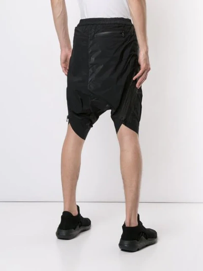 Shop Niløs Drop-crotch Shorts In Black