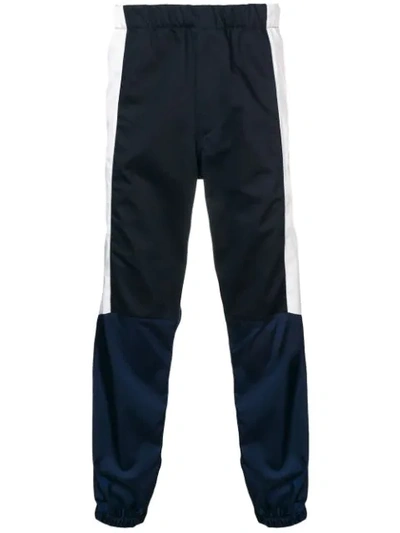 Shop Givenchy Contrast Panel Track Pants - Blue