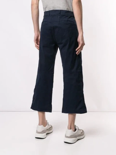 Shop N°21 Flared Cropped Trousers In Blue