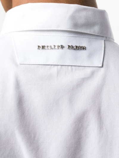Shop Philipp Plein Logo Printed Shirt In White
