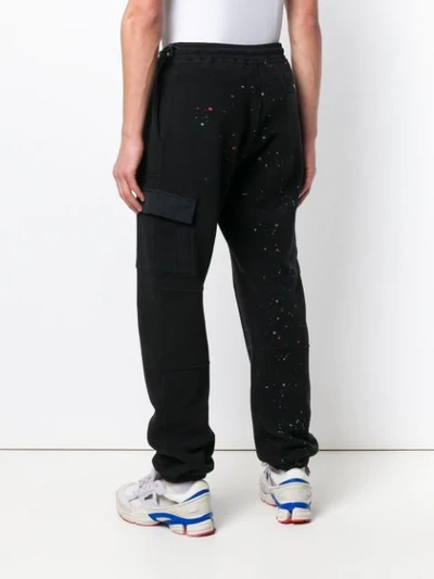 Shop Off-white Paint Splatter-effect Track Pants In Black