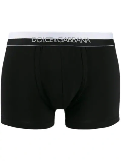 Shop Dolce & Gabbana Logo Briefs In Black