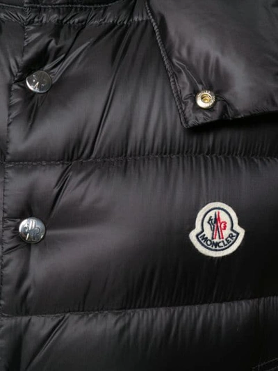 Shop Moncler Legere Logo Patch Quilted Gilet In Black