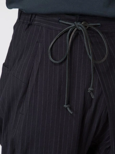 Shop Attachment Pinstriped Harem Trousers In Blue